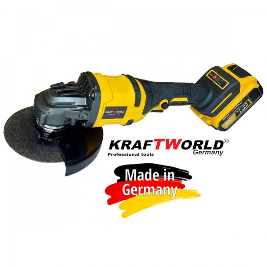 Немски Акумулаторни Ударен Винтоверт и Безчетков Ъглошлайф KRAFT WORLD 36V 8Ah 