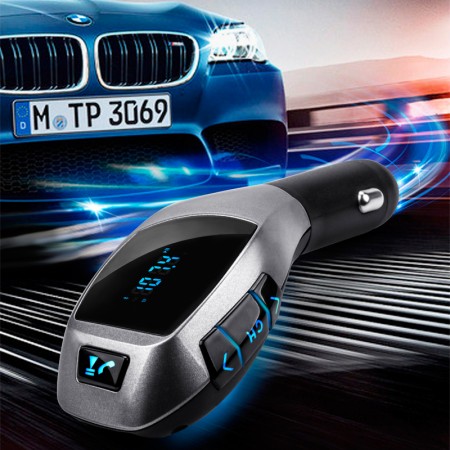 Стилен Bluetooth FM трансмитер за автомобил USB MP3 с Хендсфри