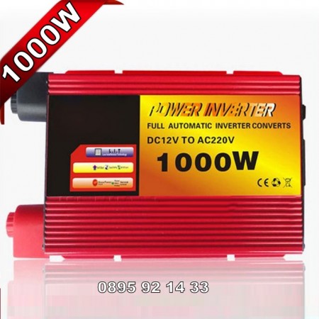 Инвертор 1000W 12V Преобразувател за кола 