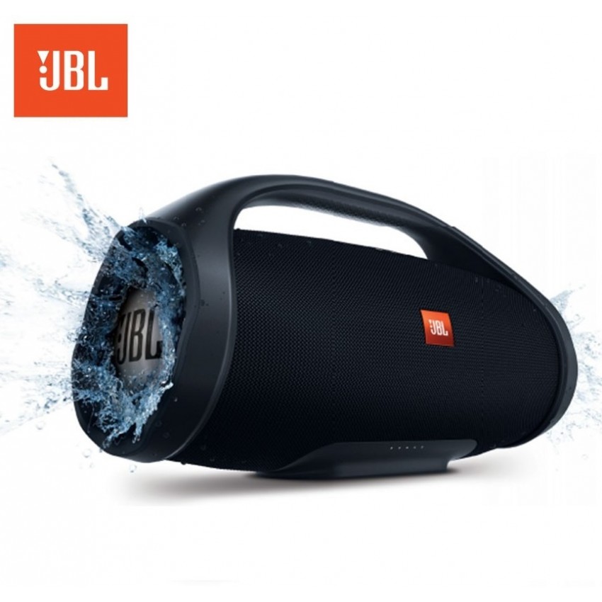 Тонколона JBL Boombox, водоустойчива, безжична, с вградена батерия, зареждащa мобилни устройства, черна