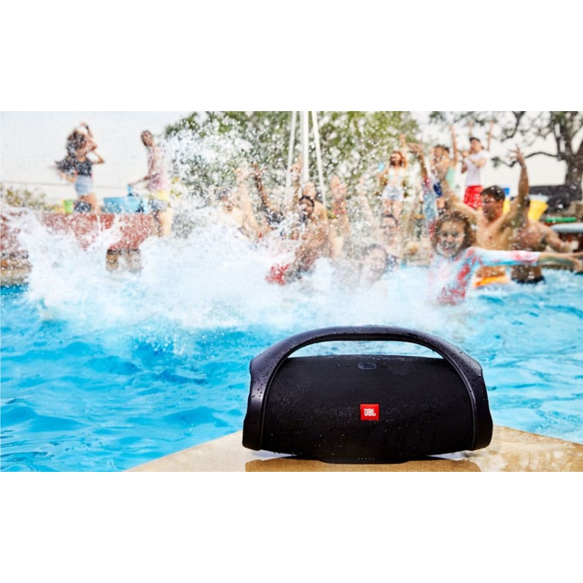 Тонколона JBL Boombox, водоустойчива, безжична, с вградена батерия, зареждащa мобилни устройства, черна